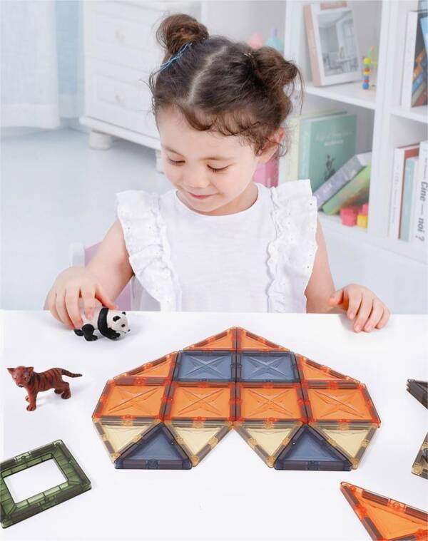 Building Blocks 3D Luminous Magnetic Tiles Montessori Toy - 图片 2