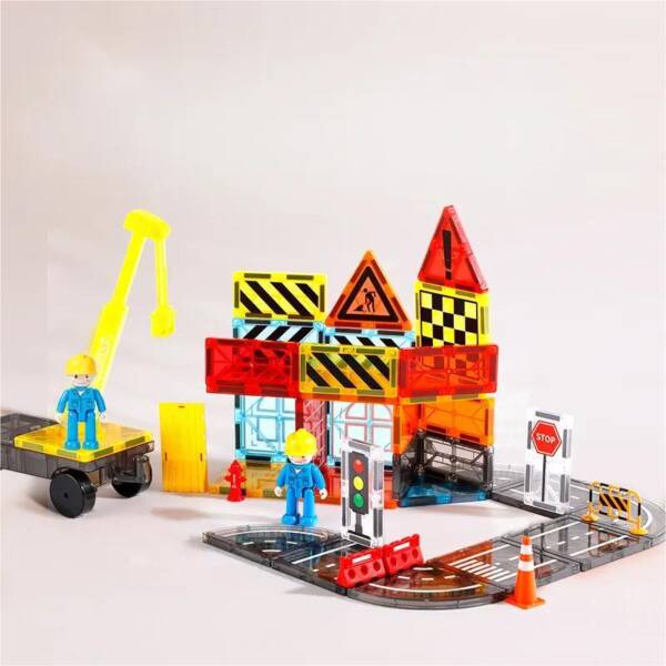 Kids Construction Engineering magnetic tiles 42pcs