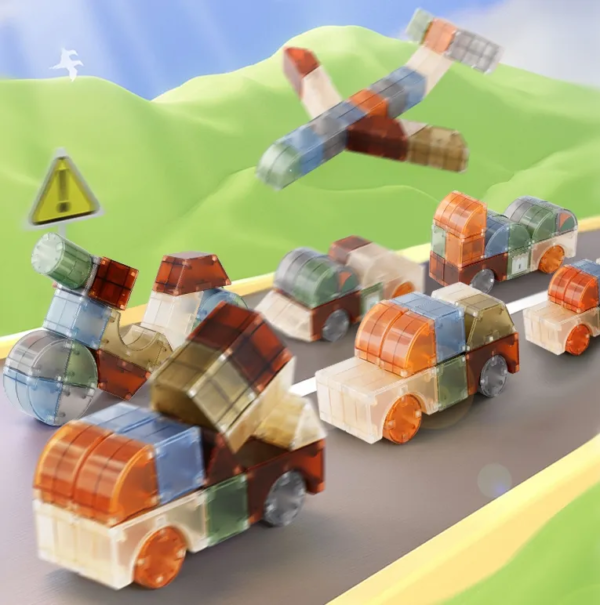 3D Magnetic Building Tiles Educational Toys Construction Blocks Set
