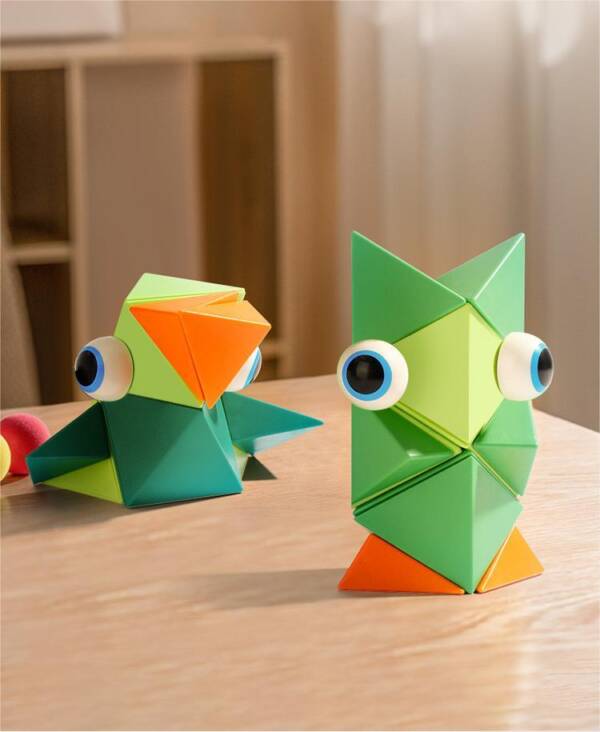 Art Magnetic Building Tiles Colorful Block Bricks Toys - 图片 3
