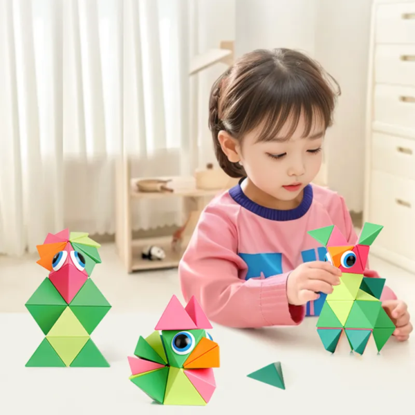 Art Magnetic Building Tiles Colorful Block Bricks Toys