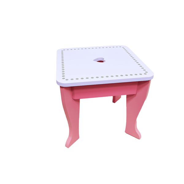 Girls Wooden Dressing Table with Mirror and Stool Rich Gadgets Dresser Furniture Toys - 图片 7