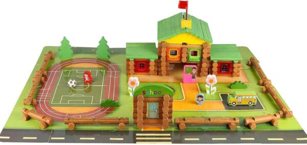 270pcs Real Wood Logs Set Ages 3+, Classic Building Log Gift Set for Boys/Girls - 图片 4
