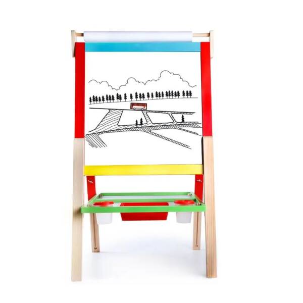 Children's Easel Magnetic Wooden Multi-functional Double-sided Drawing Board - 图片 2